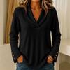 Women's Color Round Neck Long Sleeve Knit Top