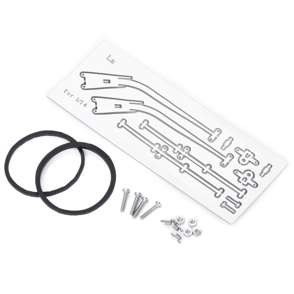 TRZX Universal Stainless Steel Windshield Wiper Set (2 Pieces Left Side) for 1/14 Scale Tamiya Trailer Tractor Truck Cars