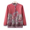 Grandma Winter Velvet Knitted Sweater Medium and Old Cardigan Sweater Female Old Lady Autumn New Clothes Mother Coat