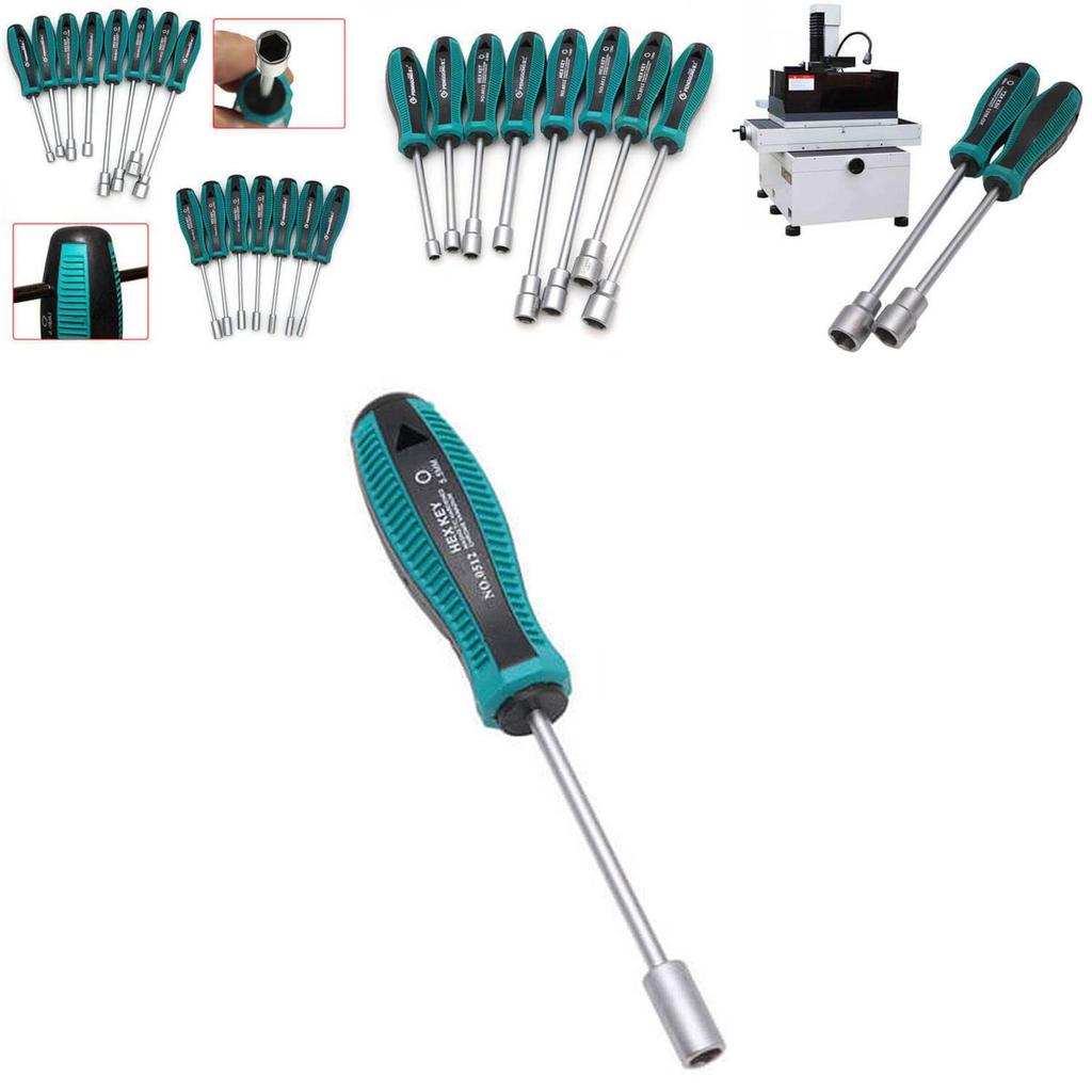 Premium Metal Socket Driver Wrench Screwdriver Hex Nut Key Nutdriver Tool Set 3-14mm