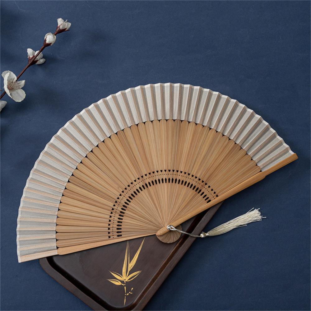 Solid Color Vintage Fan Folding Fan Chinese Fan for Dance Performance Summer Accessory Wedding Party