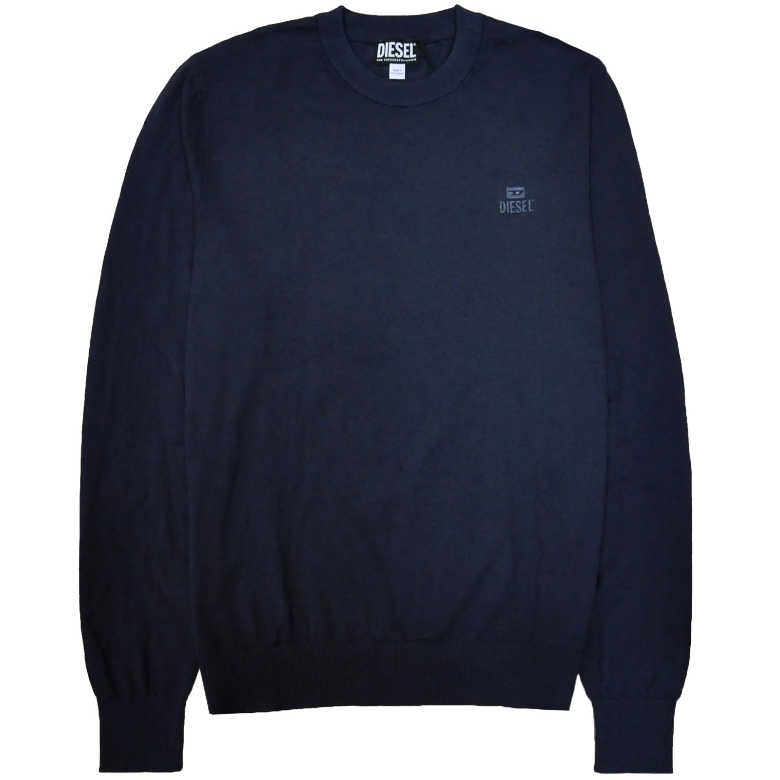 Diesel Lightweight Cotton Crew Neck Size L Men s Sweater, Navy, [Used]