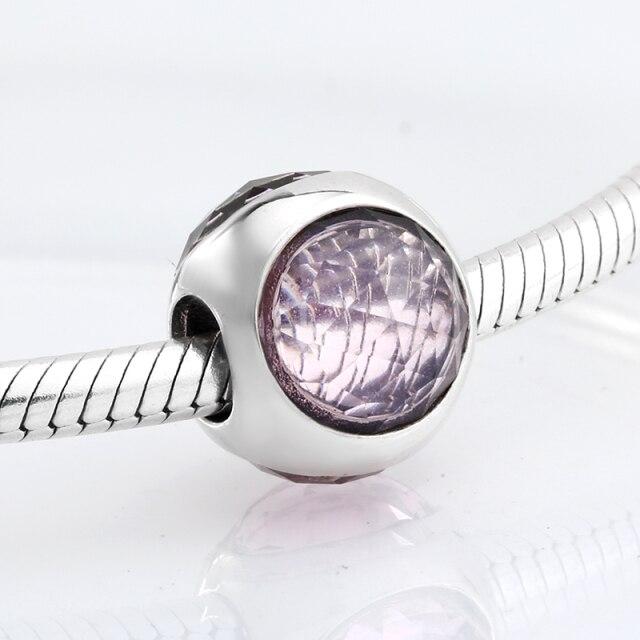 Perles fines en argent sterling 925 de forme ronde La famille est là où l'amour grandit Perles fines à faire soi-même adaptées aux bracelets à breloques originaux Fabrication de bijoux