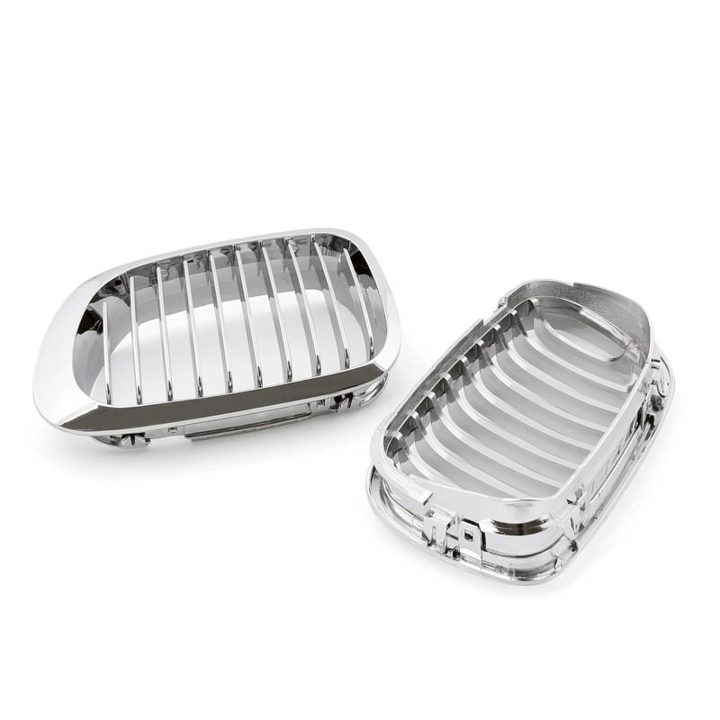 Car Front Fence Grill Grille Chrome For BMW E46 2 Doors 1998 2000 2001 3 Series