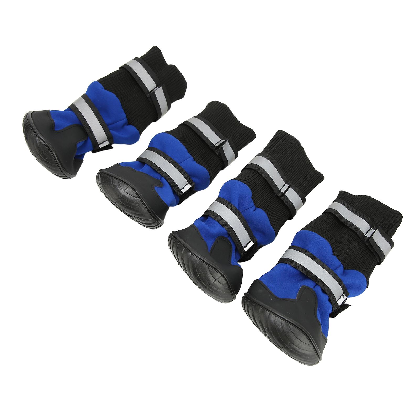 

4Pcs Dog Boots Waterproof Pet Booties Reflective Breathable Wearproof High Top Pet Shoes for Indoor Outdoor M M