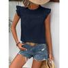 JPNTKY Women's Fashion Casual Sleeveless O-Neck Blouses & Shirts