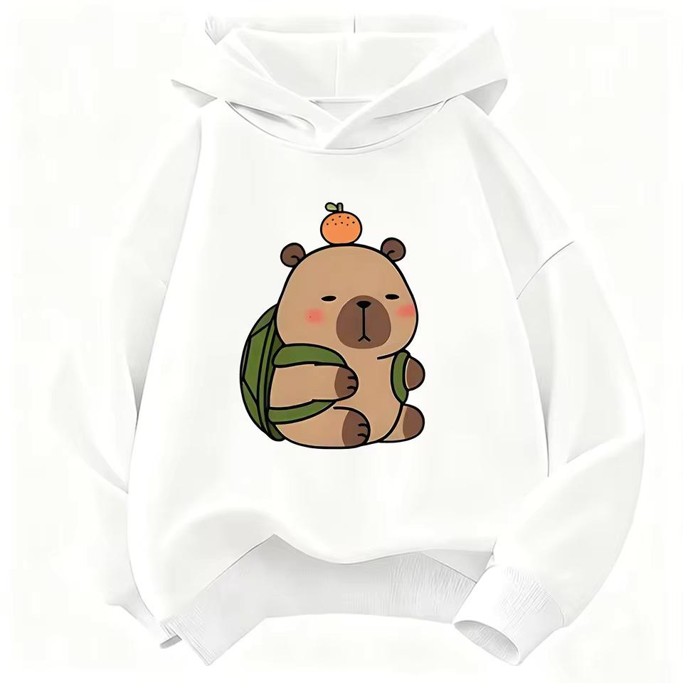 Kawaii Capybara Kids Hoodie: Cute Spring Sweatshirt for Boys & Girls