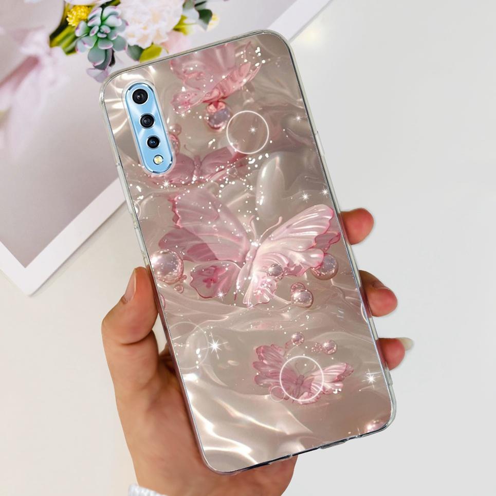 For Vivo 1907 Vivo Y7s Y17s Case Back Cover Cartoon Cool Style Animals Girly Flower Fashion Soft TPU Silicone Bumper VivoY17s