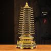 Wenchang Pagoda Resin Figurine: Thirteen-story Ornament for Living Room, Office, or Study Desk