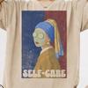 Comfort Colors Self Care Shirt, Girl with Pearl Earring Parody Tee, Funny Art Meme Shirt, Therapist Shirt, Counselor Gift