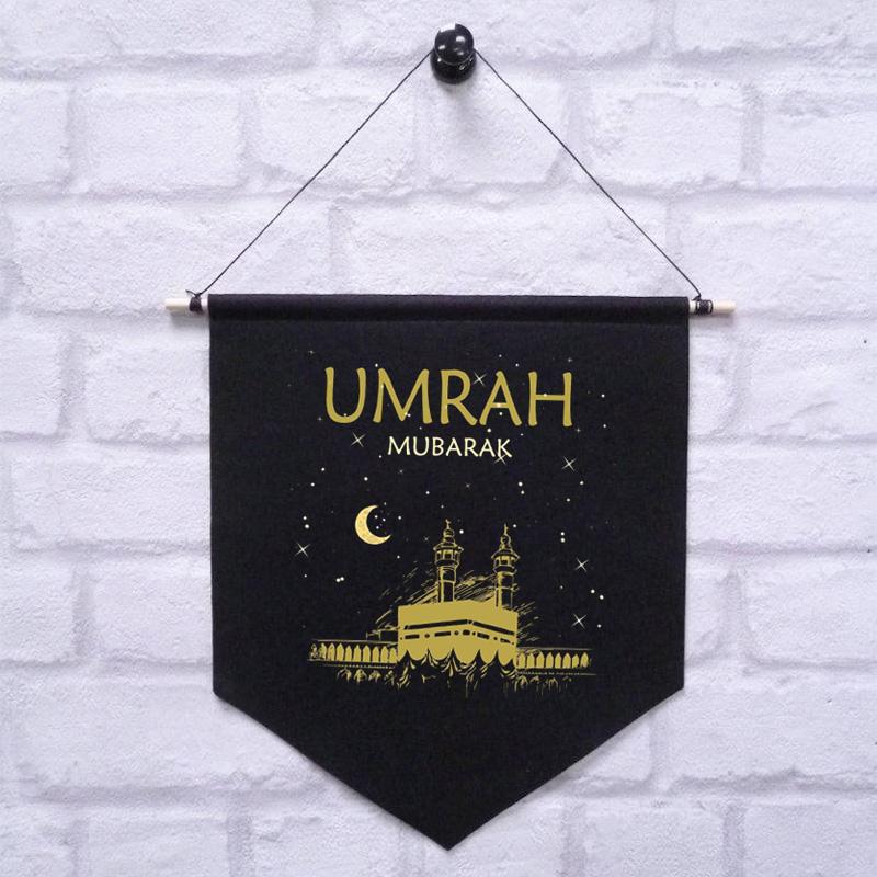Umrah mubarak Banner Muslimisch Islamisch Ramadan Kareem eid Heimtür Wanddekoration hajj Glückwunsch Andenken Feier Geschenk