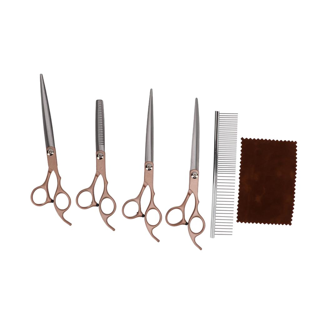 Conjunto de Tesouras para Tosquia de Animais de Estimação 7 Polegadas Tesouras Divididas com Pintura Colorida Conjunto de Tesouras para Aparar Pelo