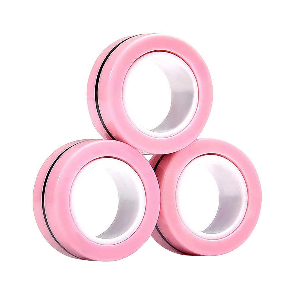 Magnetischer Fingerringe Set für Kinder und Erwachsene Stressabbau und Fokus Spielzeug Drehende Fidget Ringe für Angst und Konzentrationsverbesserung