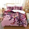 Neues Beyond the Boundary Bettwäsche-Set Cartoon Anime dreiteiliges Set Erwachsene Kind Schlafzimmer Bettbezug Sets 3D Kawaii Mädchen Heimtextilien