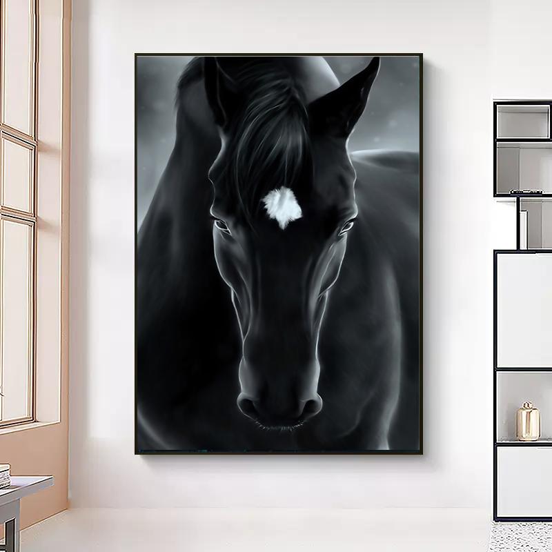 Modern Black And White Lion Elephant Deer Zebra Poster Canvas Painting Nordic Animals Wall Picture For Living Room Home Decor