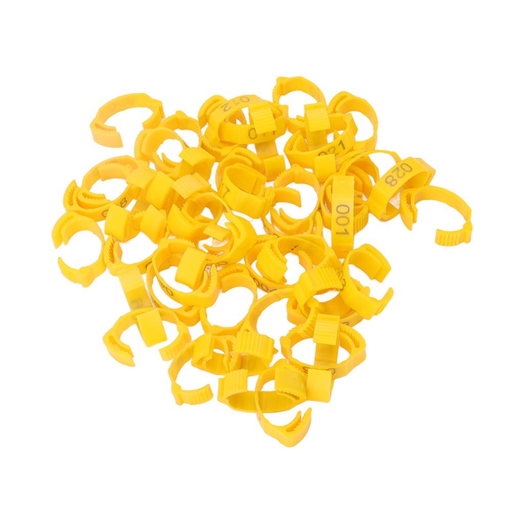 50pcs Chicken Leg Rings Retractable 6 Slots Chicken Identification Leg Bands for Chicken Duck Goose