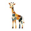 Poster Geometry Giraffe Poster Geometry Giraffe, 30X40 Cm, Dark Brown Wooden Frame, 230 Gsm Matte Paper