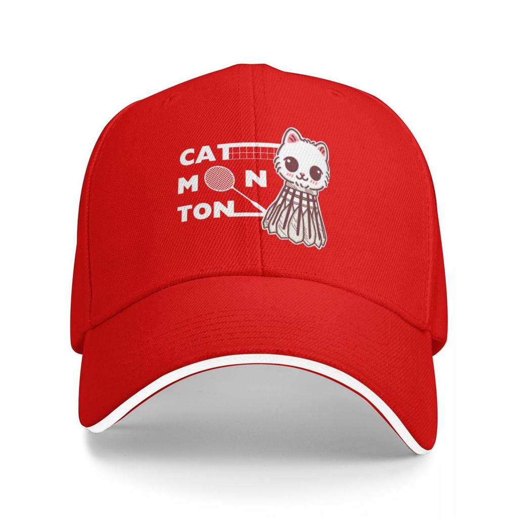 Baseball Caps Funny Badminton Cat Cute Graphic Men Women Outdoor Spring Caps