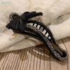 Strass Haarspange Klassische Entenschnabelspange Schwarze Schleife Praktische Haarnadel Mädchen Haarnadel Haaraccessoires