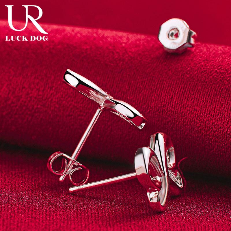 925 Sterling Silber Herzförmige Piercing Ohrringe Modischer Hochzeitsschmuck