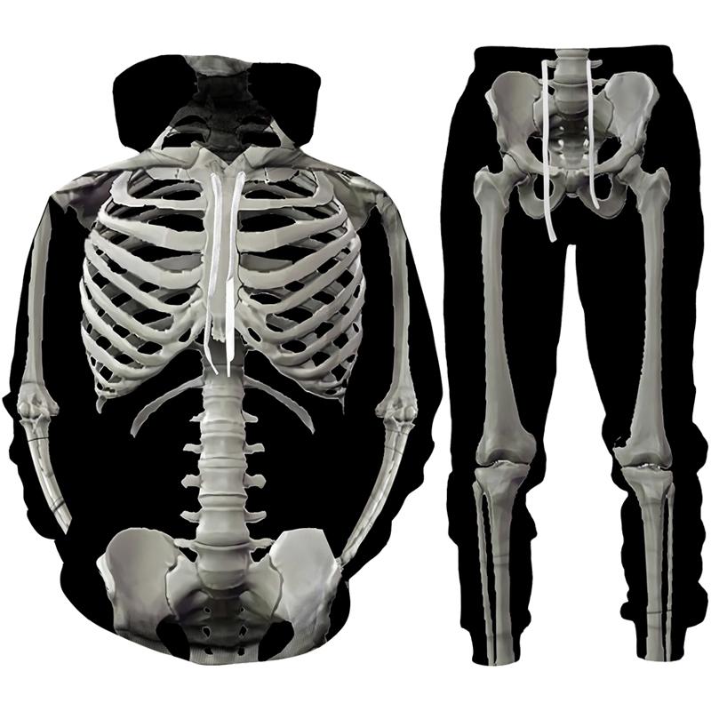 Šausmu Skeletal 3D Print Vīriešu