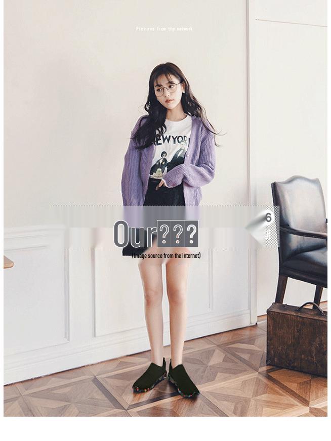 Women's Breathable Elastic Sock Sneakers - Spring/Autumn, Trendy Casual Shoes, Unisex, Plus Size Available