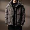 Men's High-End Lightweight 90% White Duck Down Puffer Jacket with Hood - Winter Warmth and Cold Protection
