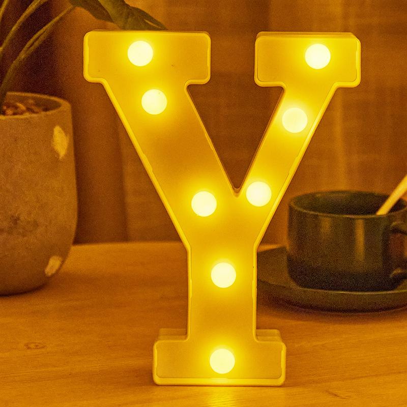 LED 21cm Warm Light Alphabet 0-9 Letters for Wedding Party Home Decor