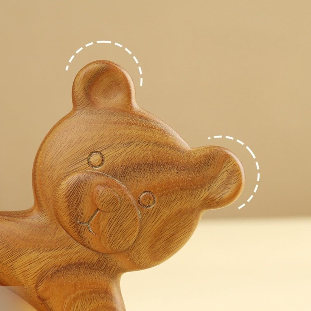 Natural Material Bear Shape Skin Scraping Board Green Sandalwood Massager  SPA