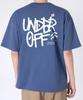 UNDEROFF Oversized Rundhals Graffiti Rückenlogo Kurzarm T-Shirt Weiß Grün
