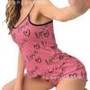 European and American summer women's pajamas two-piece set sexy suspender vest shorts loungewear