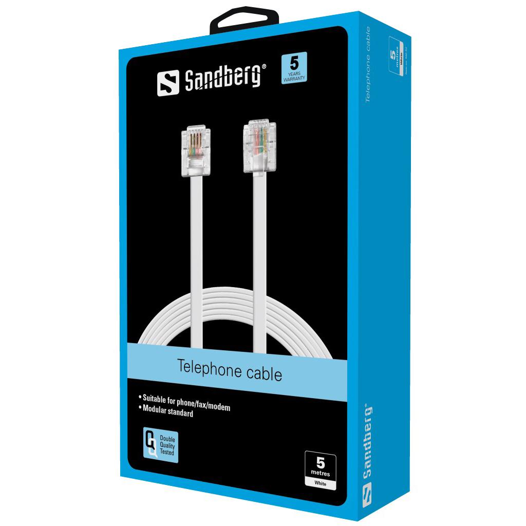 Sandberg RJ11-RJ11 Telephone Cable 1.8 500-60
