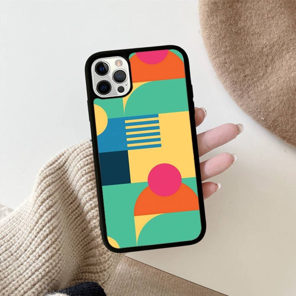 Geometric Bauhaus Art Phone Case For IPhone 17 Pro 16 Plus 16 Pro Max 15 14 13 12 11 PC+TPU Back Cover