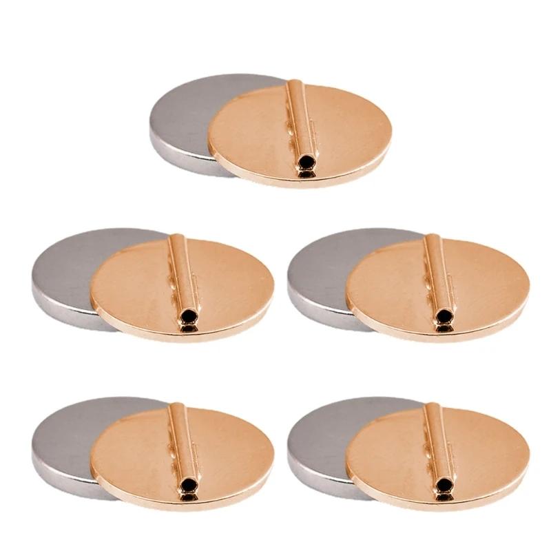 

1/5pcs Magnetic Metal Pin Brooch Converter Harm Free Clothing Magnet Buckle Brooch Converter for Scarf Clasp Name 1pc золотой