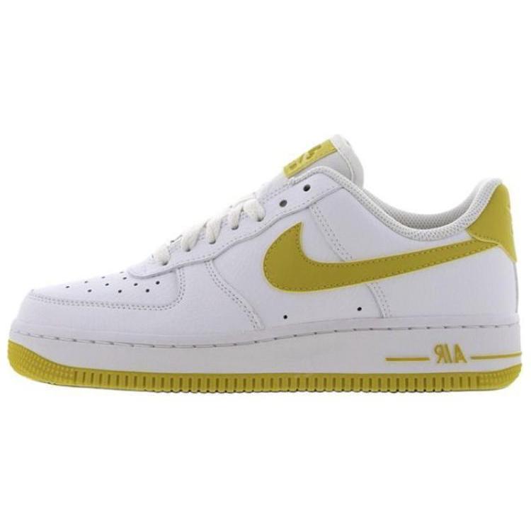 

New Nike Air Force 1 Low Patent White Bright Citron Women s AH0287-103 40
