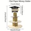 Money Holders For Graduation 3 Tier Graduation Cake Filled With Money 3 Tier Decorative Table Centerpieces Black And Gold Party