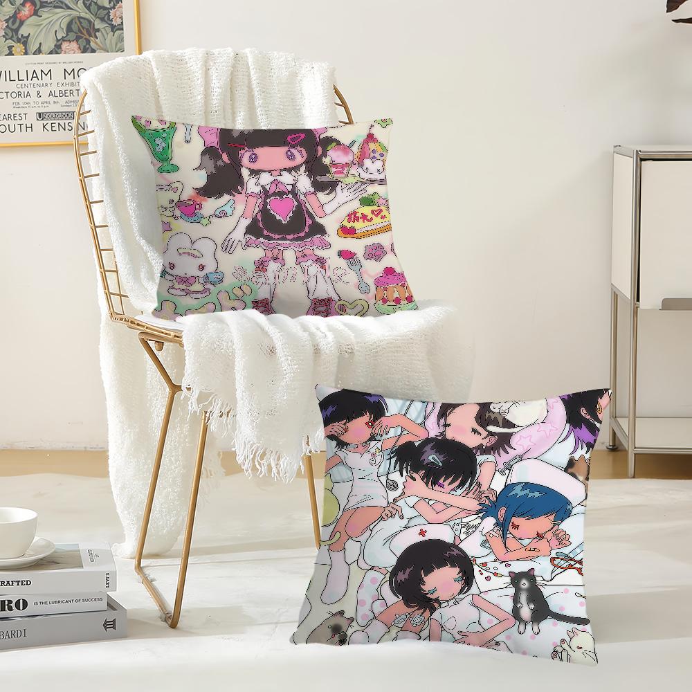 Cartoon Y2K Cute Pillow Case Suitable For Bedrooms Living Rooms Cars Home Decoration
