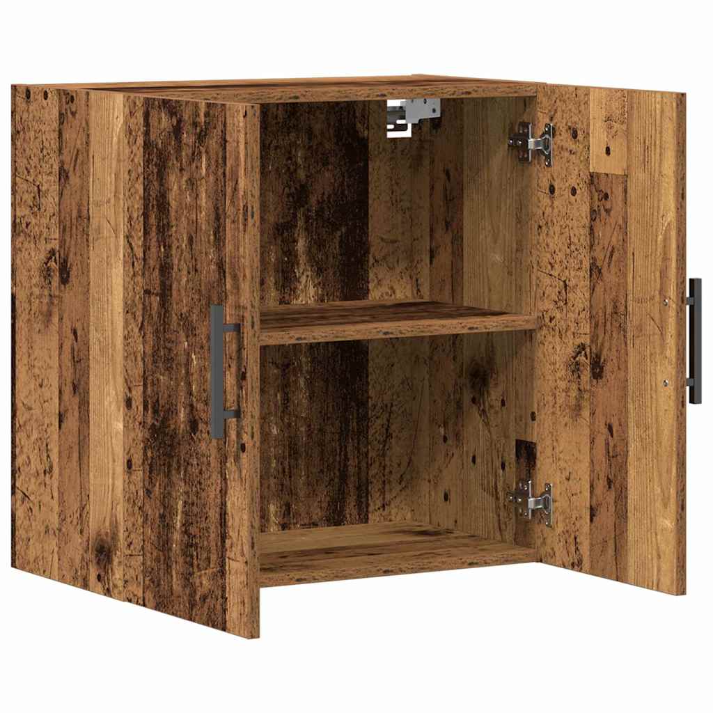 Wall Mounted Cabinet Reclaimed Wood Look 60 X 31.5 X 60 Cm Particleboard