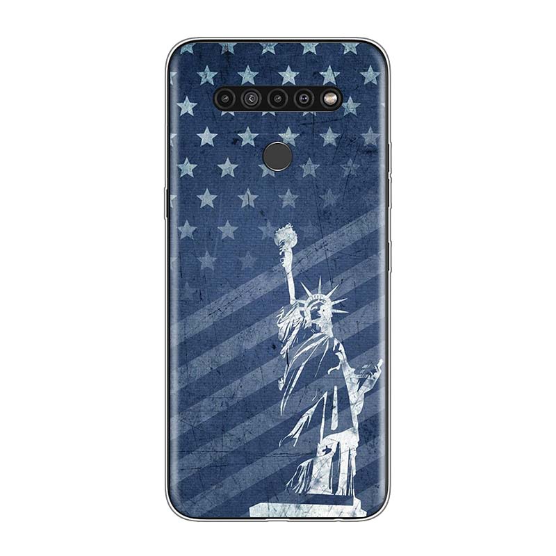 Thin Blue Line American Flag For LG V60 V50S V50 G8X G8S G8 G7 ThinQ 5G K61 K51S K41S K30 K20 Q60 Q9 Soft Phone Case