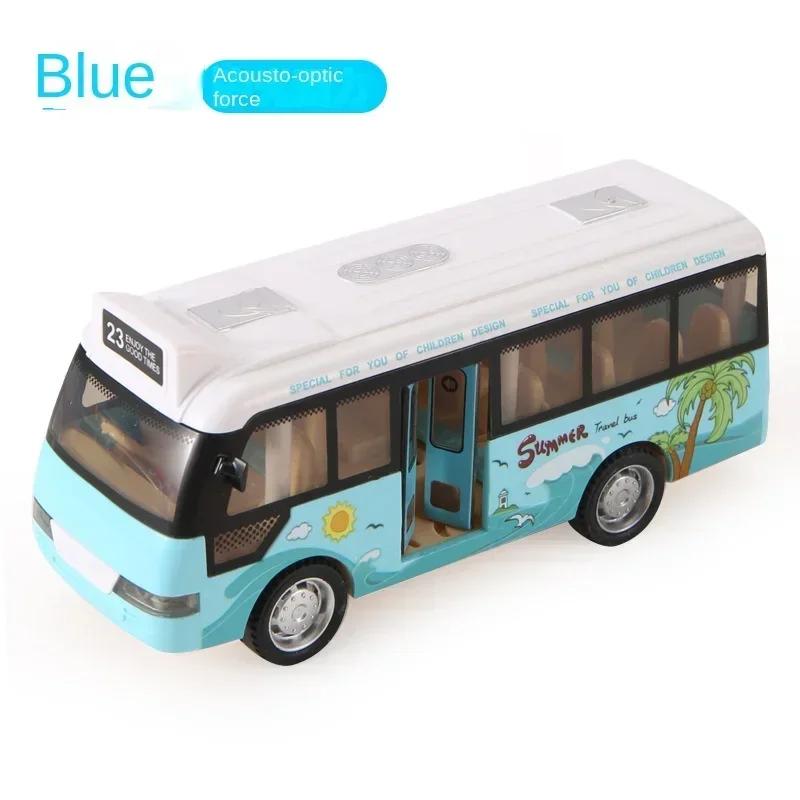 School Bus Toys Cars Die Cast Metal Little Cars City Bus With Sound And Light Up Friction Powered Cars Play Toys Gift For Kids
