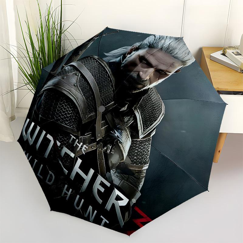 

The Witcher 3, Wild Hunt Automatic Opening and Closing, 8 rib Structure Portable Umbrella, Suitable for Men and Women in All Seasons Perfec