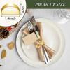 2/4/6/8Pcs Fashion Napkin Ring Set Buckle Napkin Holder High Gloss Elegant Golden Color Sturdy Tissue Ring Table Decoration
