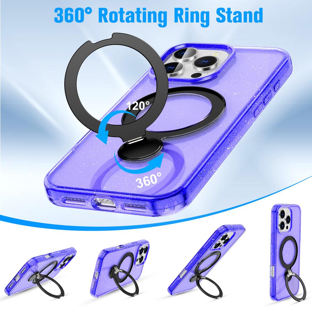 New 360-degree Rotating Stand for IPhone16 Thick Mobile Phone Case for Apple 15pro14 Mobile Phone Protection