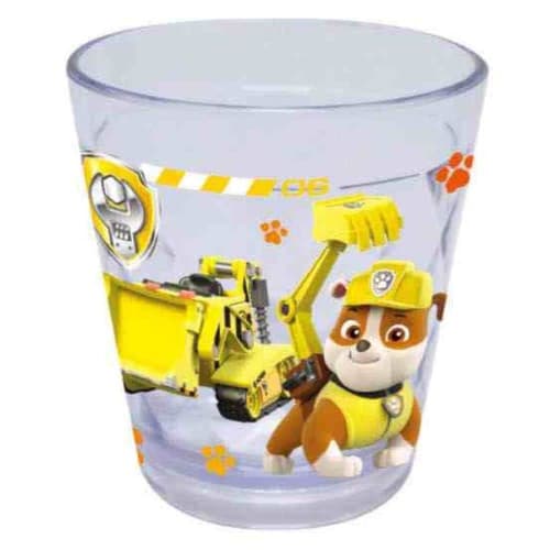 K Company Paw Patrol Sparkly Clear Cup 2, Marshall & Rubble, PAW-CL2-MR, H9.1 X W8.3 X D8.3cm