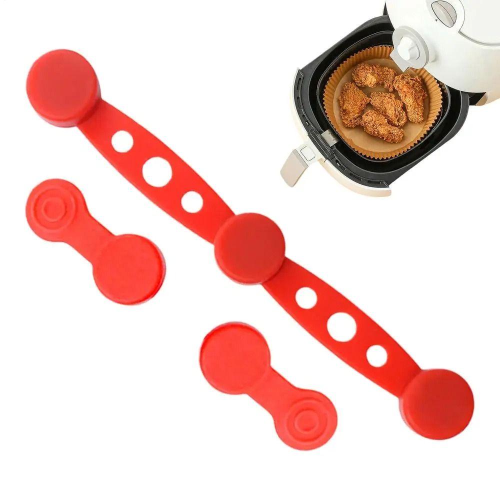 Reusable Air Fryer Magnetic Silicone Buckle Fixation Device Non-Scratch Design Magnetic Paper Holder Removable High Temperature
