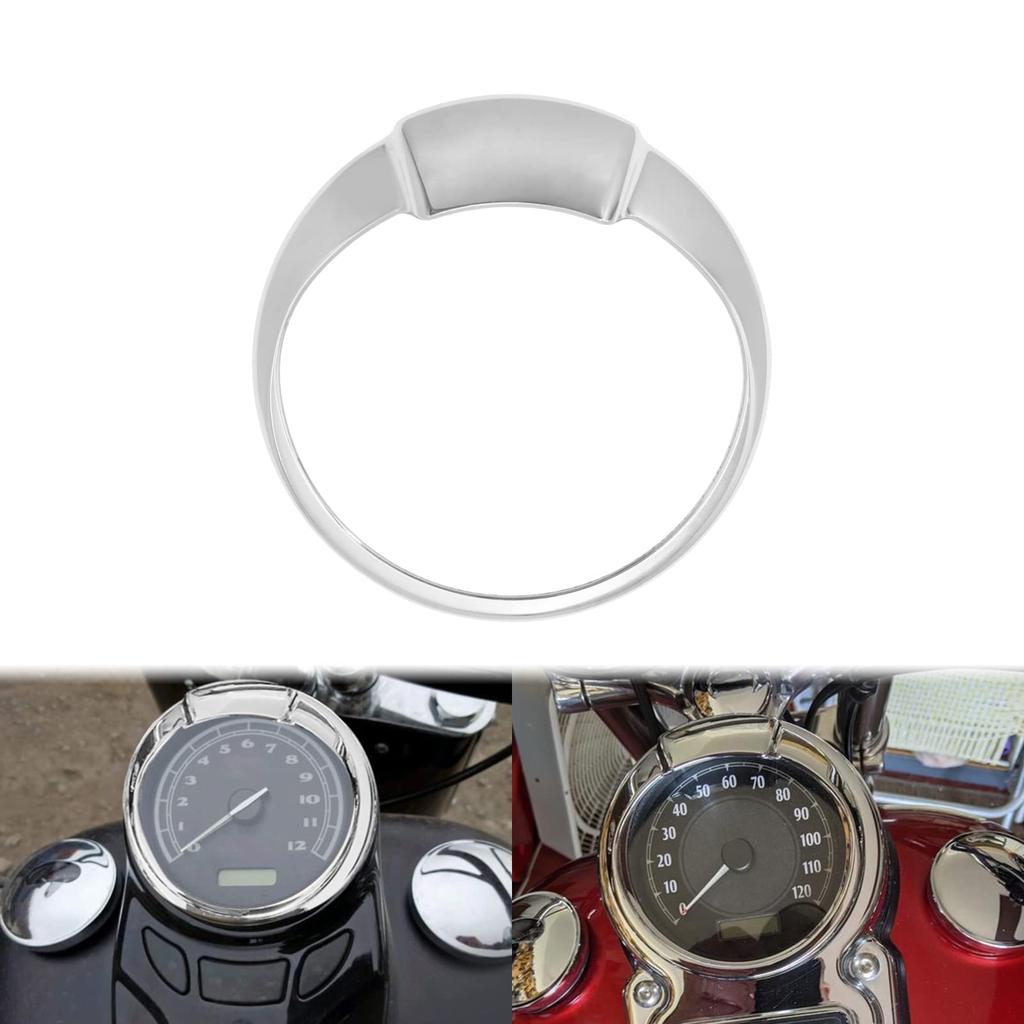 HDBUBALUS Motorrad 5" Tachometer Zierring Blende Visierabdeckung für Harley Meterblende Dyna