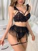 Sexy Lingerie Bra And Panty Set Exotic Costumes Sensual Transparent Erotic Apparel Porn Goth Mesh Sex Outfit Top and Briefs