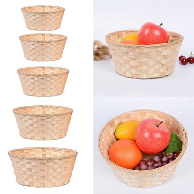 Gelber Rattan-Webkorb Multifunktions-Blumenkorb Aufbewahrungskorb Für Obst Brot Allerlei