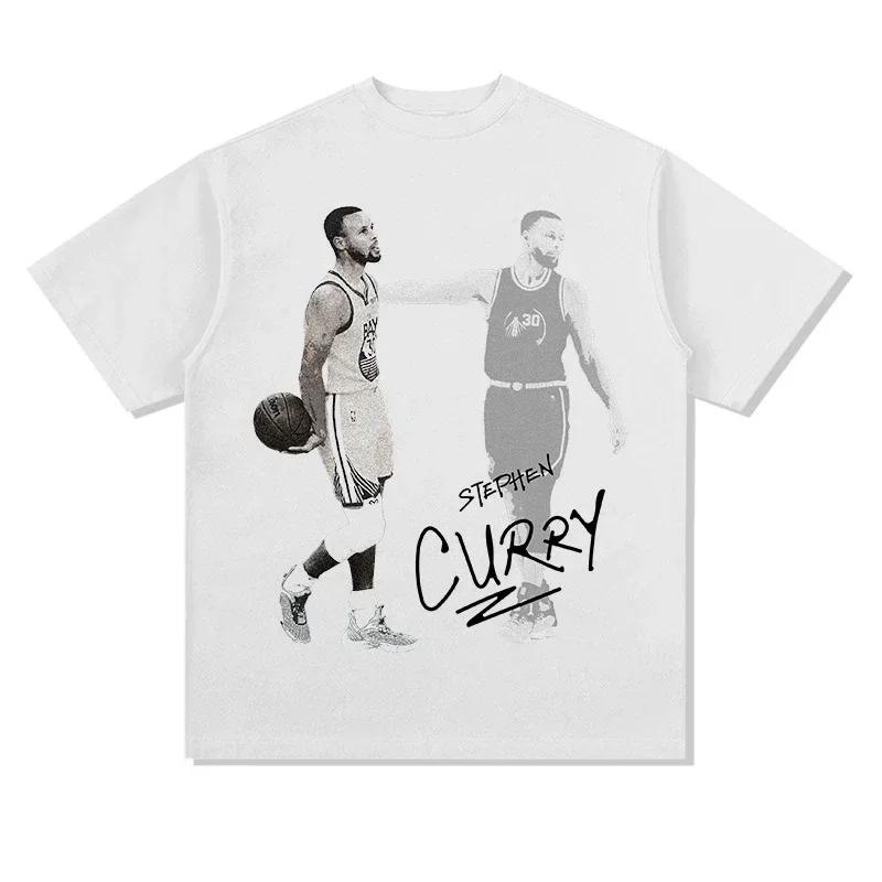 ZX TEE NBA star portrait short sleeved T-shirt  Printed Short Sleeve T-shirt Men Distress American Women Tshirt 2025