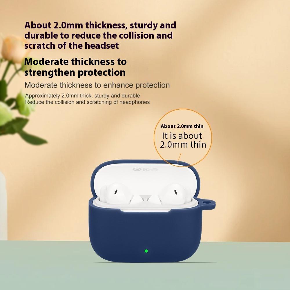Pro Oppo Enco Buds3 Pro Silikonové pouzdro Bezdrátová sluchátka Ochranný kryt s přezkou proti ztrátě